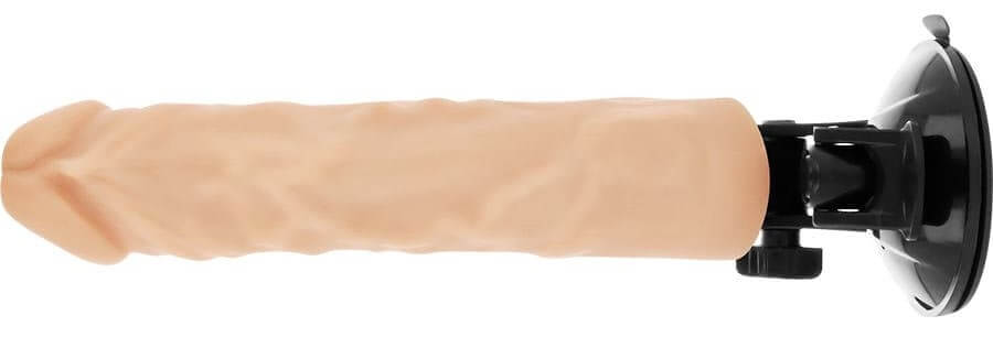 Ohebné vibrační dildo 21 cm s dálkovým ovladačem a přísavkou
